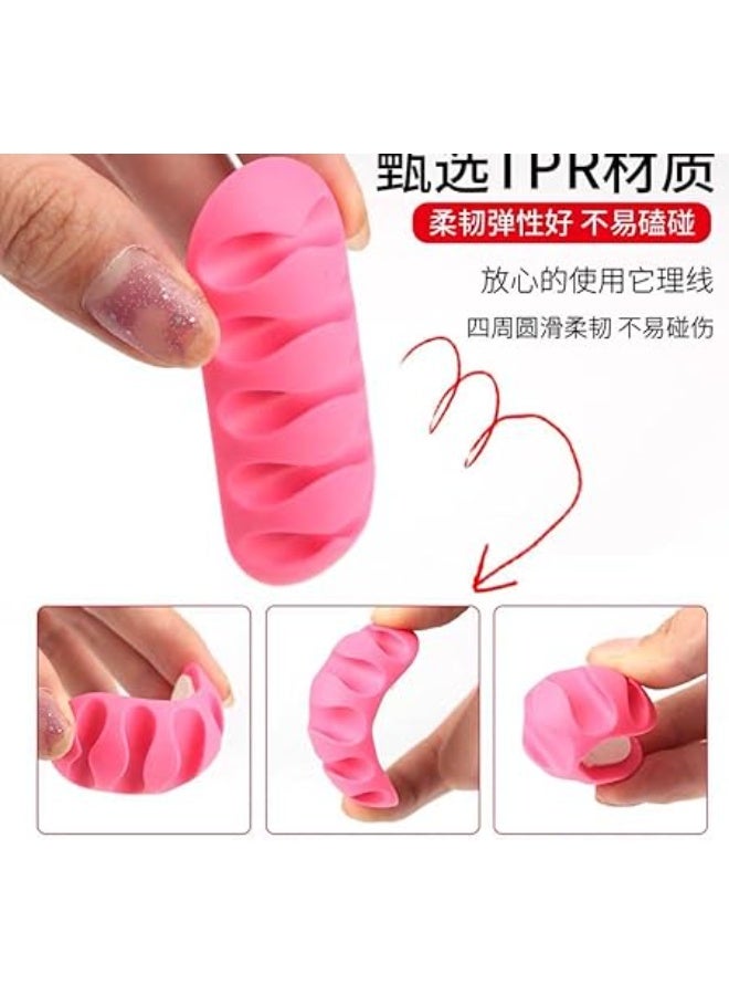 "Multi-purpose cable organizer for arranging and managing all types of cables and connectors for computers, receivers, chargers, and household devices. The pack contains 10 pieces in different sizes to fit all dimensions (OM)." - Image 5